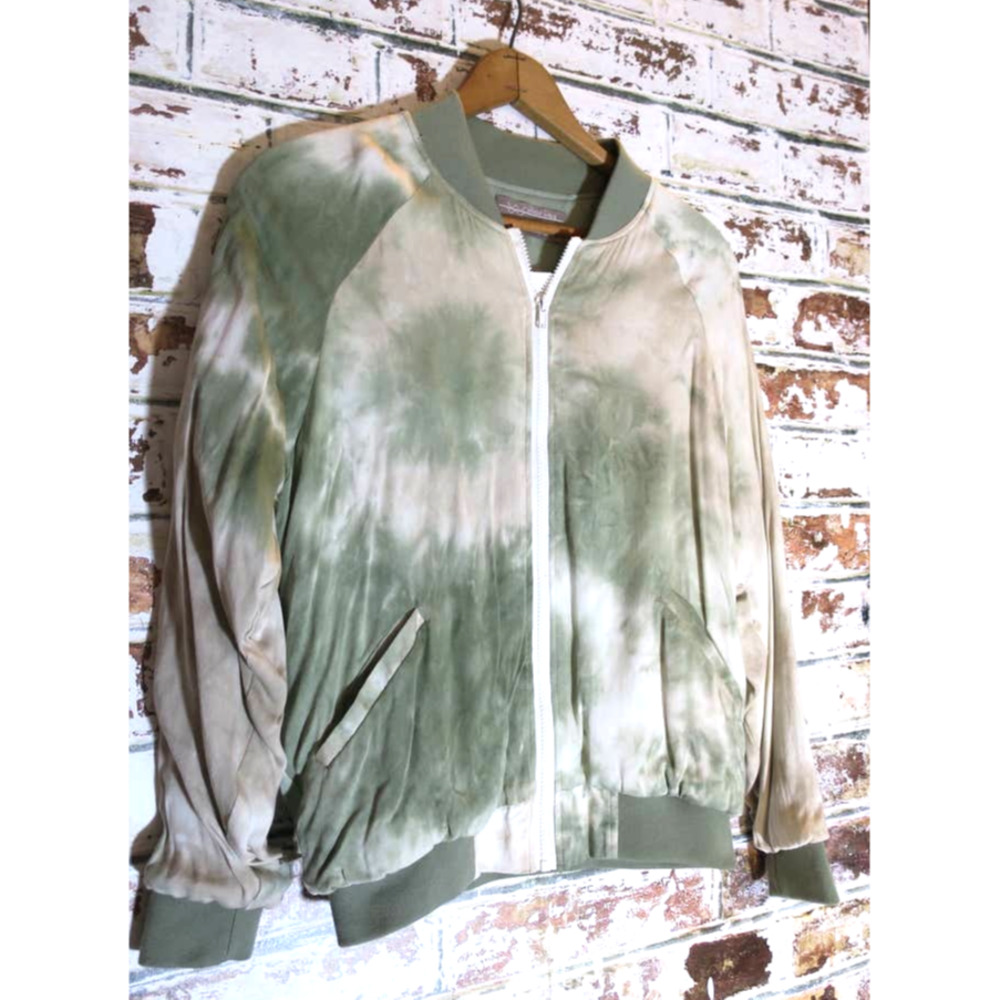 NWT Urban Outfitters Without Walls Reversible Cotton Blend Tie-Dye Bomber Jacket - Picture 8 of 13